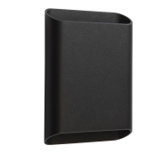 Artdelight Diaz - wandlamp - 4 x 14,5 x 20 cm - 2 x 6W LED incl. - IP65 - zwart
