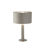 Searchlight London - tafellamp - Ø 38 x 63 cm - zilver en taupe