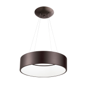 Nova Luce Rando - hanglamp - Ø 45 x 120 cm - 32W dimbare LED incl. - koffie bruin