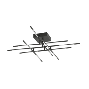 Nova Luce Raccio - plafondverlichting - 94,5 x 94,5 x 21 cm - 48W dimbare LED incl. - zwart