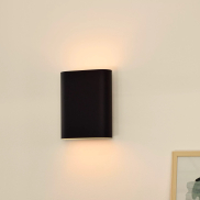 Lucide Ovalis - wandverlichting - 16 x 8,5 x 20 cm - zwart
