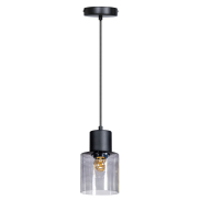ETH Sledge Glass - hanglamp - Ø 12 x 218 cm - gerookt