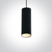 ONE Light Cylinder - hanglamp - Ø 7,5 x 224 cm - zwart