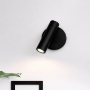 Nova Luce Laredo - wandlamp met schakelaar - 9 x 11 x 11 cm - 3W LED incl. - zwart