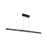 Searchlight Linear LED - hanglamp - 95-150 x 18 x 150 cm - 39W dimbare LED incl. - instelbare lichtkleur - zwart