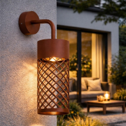 Nova Luce Motley - buiten wandverlichting - Ø 10 x 175 cm - 9W LED incl. - IP65 - corten