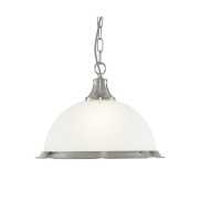 Searchlight American Diner - hanglamp - Ø 34 x 78 cm - chroom