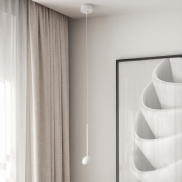 Nova Luce Ola - hanglamp - Ø 8 x 145 cm - 4W LED incl. - zandwit