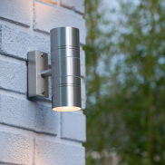 Lucide Arne 2 - wandverlichting - 6,3 x 12 x 17 cm - 2 x 5W LED incl. - IP44 - satijn chroom