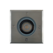 Lichtkoning Hades - vierkante grondspot voor buiten - 110 x 110 mm, Ø100 mm inbouw - IP67 - mat chroom