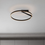 Nova Luce Tilia - plafondlamp - Ø 60 x 20 cm - 44W dimbare LED incl. - zandzwart