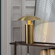 Nova Luce Karpos - tafellamp - Ø 20 x 22,5 cm - 5W LED incl. - messing goud
