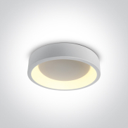 ONE Light LED Decorative Plafo Round - plafondverlichting - Ø 45,5 x 13,2 cm - 32W LED incl. - wit - instelbare lichtkleur
