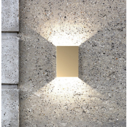 Nordlux Fold - buiten wandverlichting - 15 x 4,5 x 21 cm - 2 x 5W LED inc. - IP54 - messing