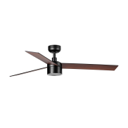 Faro Rudder Tek 3 L - plafondventilator met licht - Ø 132 cm - mat zwart - 3000K