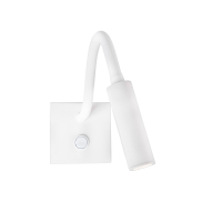 Nova Luce Madison - wandlamp met schakelaar - 8 x 8 x 32 cm - 3W LED incl. - wit