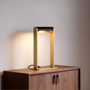 Lucide Loras - tafellamp - 18 x 9 x 32,5 cm - mat goud en zwart
