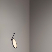 Nova Luce Opi - hanglamp - Ø 20 x 260 cm - 14W LED incl. - zandzwart
