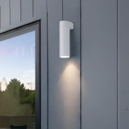 Nova Luce Lusy - buiten wandverlichting - Ø 5 x 20 x 7 cm - 5W LED incl. - IP65 - zandwit