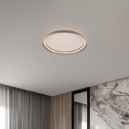 Nova Luce Ormi - plafondlamp - Ø 60 x 7 cm - 48W dimbare LED incl. - champagnebruin