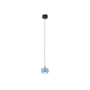 Nova Luce Conga - hanglamp - Ø 9,6 x 140 cm - 13W LED incl. - lichtblauw