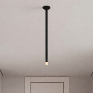 Nova Luce Stilvi - plafondlamp - Ø 5 x 44 cm - 4W LED incl. - zandzwart