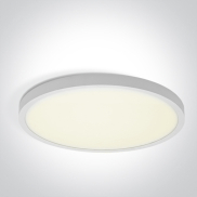 ONE Light Plafo - plafondverlichting - Ø 60 x 2,7 cm - 50W LED incl. - wit