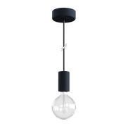 Creative Cables Eiva - buitenhanglamp met siliconen plafondbevestiging - Ø 12,5 x 164,5 cm - IP65 - steenkool zwart