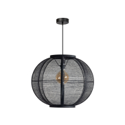 ETH Fabric - hanglamp - Ø 58 x 300 cm - zwart