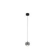 Nova Luce Conga - hanglamp - Ø 9,6 x 140 cm - 13W LED incl. - grijs