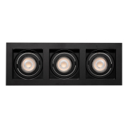 Projectlight Bloq 3L - inbouwspot - 270 x 100 mm, 250 x 92 mm inbouwmaat - zwart