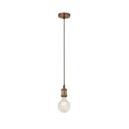 Searchlight Suspension - hanglamp - Ø 9,8 x 150 cm - antiek koper