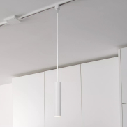 Lucide Track Floris Hanglamp - 1-fase Railsysteem - Ø 5,6 x 155 cm - wit