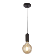 Searchlight - hanglamp - Ø 10 x 300 cm - zwart
