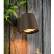 VK Lighting Teichos - buiten wandverlichting - 10 x 11 x 9 cm - IP54 - bruin