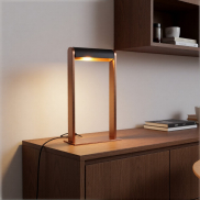 Lucide Loras - tafellamp - 18 x 9 x 32,5 cm - 3-stap dimbaar - koffie en zwart