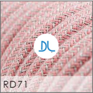 Daylight Italia - textielsnoer - per 100 cm - roos