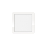 ETH Anne Square - plafondlamp - 22,5 x 2,7 x 22,5 cm - 3 stappen dimbaar - 12W LED incl. - IP44 - wit
