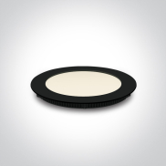 ONE Light Round Recessed Panel - inbouw plafondverlichting - Ø 17,3 x 2,2 cm - 12W LED incl. - zwart - CCT