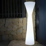New Garden Konika - oplaadbare vloerlamp met afstandsbediening - Ø 46 x 170 cm - IP65 - wit - RGB + witte lichtkleur