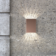Nordlux Fold - buiten wandverlichting - 15 x 4,5 x 21 cm - 2 x 5W LED inc. - IP54 - koper