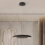 Nova Luce Epos - hanglamp - Ø 60 x 145 cm - 38W dimbare LED incl. - zandzwart en wit