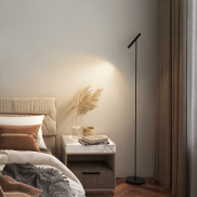 Artdelight Kansas - vloerlamp - Ø 2,5 x 140 cm - 6W dimbare led incl. - zwart