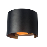 Artdelight Gyro - wandlamp - 9,7 x 13 x 11,2 cm - zwart met goud