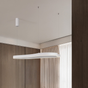 Nova Luce Dussa - hanglamp - 66 x 150 x 120 cm - 61W dimbare LED incl. - zandwit