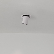 Nova Luce Naruto - inbouwspot - Ø 115 mm inbouwmaat - 20W LED incl. - wit met zwart - warm witte lichtkleur
