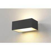 Artdelight Eindhoven100 - wandlamp - 13 x 8,2 x 5 cm - 2 x 5W dimbare LED incl. - IP54 - zwart
