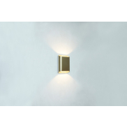 Artdelight Diaz Small - wandverlichting - 4 x 10 x 15 cm - 2 x 3W LED incl. - IP54 - geborsteld goud