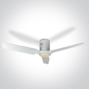 ONE Light White Body - plafondventilator met licht en afstandsbediening - Ø 132 x 27 cm - wit