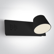 ONE Light Reading Spots - wandverlichting met schakelaar - 22 x 12 x 8 cm - 6W + 4W LED incl. - zwart